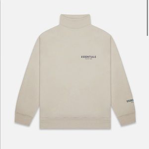Essentials Fear Of God Tan Mock Neck Sweatshirt M